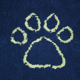 DGS Pet Products Dirty Dog Door Mat Small Mocha Brown 23" x 16" x 2" (Color: Marine/Lime Green, Size: large)