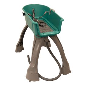 Booster Bath Elevated Dog Bath and Grooming Center Medium Teal 33" x 16.75" x 10" (Color: Teal, Size: medium)
