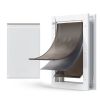 Pet Door, with Three Magnetic Flaps and Metal Frame, Strong and Weatherproof Dog Door for Interior and Exterior Doors, Easy to Install
