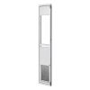 Dog Door for Sliding Glass Door, 75 7/8" to 80 11/16" Adjustable Height, Aluminum Alloy Frame with Flap, Lock Design, for Sized Dogs