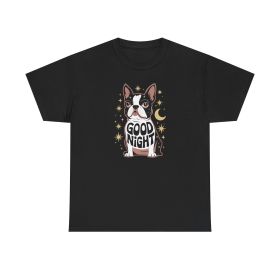 Starlit Good Night Pup Tee (Color: Black, Size: L)