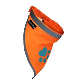 Orange Dog Bandana Size Hi Visibility Reflective Blaze Orange Bandana for Pets Safety Accessories for Walking Camping and Off Leash Exploratio (Size: large)