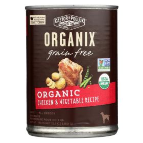 Castor And Pollux Organic Grain Free Dog Food - Case Of 12 - 12.7 Oz. (Option: Chicken And Vegetables)