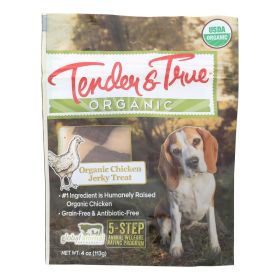 Tender & True Organic Jerky Dog Treats - Case Of 10 - 4 Oz (Option: Chicken)