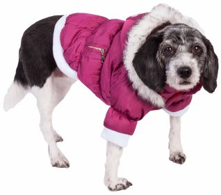 Metallic Fashion Pet Parka Coat (Size: large)