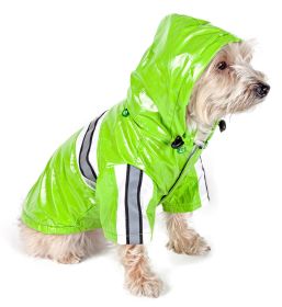 Reflecta-Glow Reflective Waterproof Adjustable Pvc Pet Raincoat (Size: small)