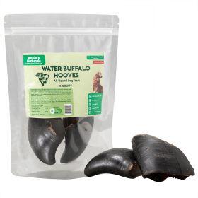 Water Buffalo - 100% Natural;  High Protein;  Long-Lasting;  Grain-Free;  Gluten-Free;  Dog Dental Treat & Chews (Option: Hooves, Size: 4 - 10 Oz)