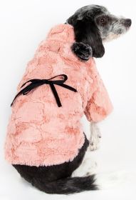 Pink-Mink' Luxury Designer Pet Coat (Size: small)