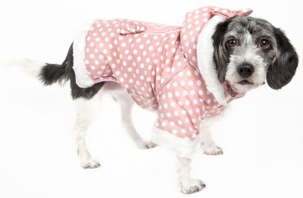 Polka-Dot Couture-Bow Pet Hoodie Sweater (Size: X-Small)