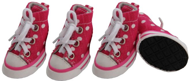 Extreme-Skater Canvas Casual Grip Pet Sneaker Shoes - Set Of 4 (Size: medium)