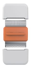 Pet Life 'Zipocket' 2-in-1 Underake and Stainless Steel Travel Grooming Pet Comb (Color: ORANGE)