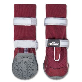 Dog Helios 'Traverse' Premium Grip High-Ankle Outdoor Dog Boots (Color: Red, Size: medium)