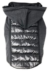 Pet Life 'Apex' Lightweight Hybrid 4-Season Stretch and Quick-Dry Dog Coat w/ Pop out Hood (Color: Black, Size: small)