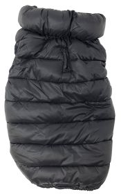 Pet Life 'Pursuit' Quilted Ultra-Plush Thermal Dog Jacket (Color: Black, Size: medium)