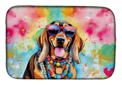 Hippie Dawg Dish Drying Mat Absorbent Dish Drying Mat Pad for Kitchen Counter Dish Drainer Mat for Countertop, 14 x 21", Multic (Option: Doberman Pinscher)