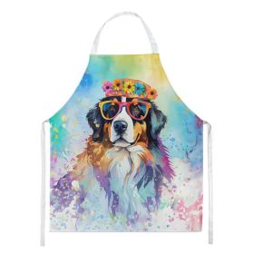 Apron Cooking Kitchen Server Baking Crafts Gardening for Adult Women Men, Unisex, Large, Multicolor (Option: Bernese Mountain Dog Hippie Dawg)