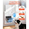 Pet Door, with Three Magnetic Flaps and Metal Frame, Strong and Weatherproof Dog Door for Interior and Exterior Doors, Easy to Install