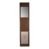 Dog Door for Sliding Glass Door, Adjustable Height, Aluminum Alloy Frame with Metal Rotating Hinges, Lock Design