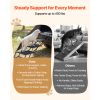 Dog Stairs for Car, 4 Steps Extra Wide Foldable Dog Ramp for Large Dogs with Non-Slip, Portable Lightweight Pet Stairs Ladder for Car, SUV, Truck