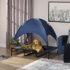 48" x 36" Elevated Portable Dog Cot Cooling Pet Bed with UV Protection Canopy Shade