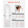 Dog Door for Sliding Glass Door, 75 7/8" to 80 11/16" Adjustable Height, Aluminum Alloy Frame with Flap, Lock Design, for Sized Dogs