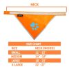 Orange Dog Bandana Size Hi Visibility Reflective Blaze Orange Bandana for Pets Safety Accessories for Walking Camping and Off Leash Exploratio