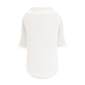 Heavenly Kiss Dog Sweater (Color: Cream, Size: MD)
