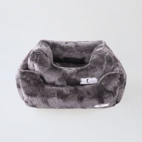 Luxe Dog Bed (Color: Pewter, Size: LG)