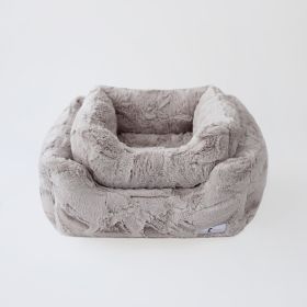 Luxe Dog Bed (Color: Taupe, Size: SM)