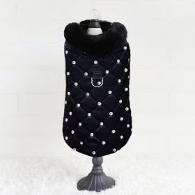 Glamour Baby Dog Coat (Color: Caviar, Size: LG)