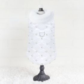 Glamour Baby Dog Coat (Color: Snow, Size: LG)