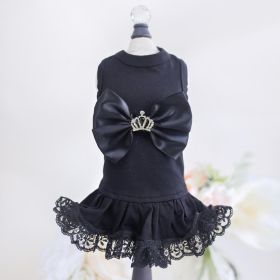 Royal Princess Dog Dress (Color: Black, Size: LG)