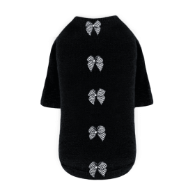 Houndstooth Dog Sweater (Color: Black, Size: SM)